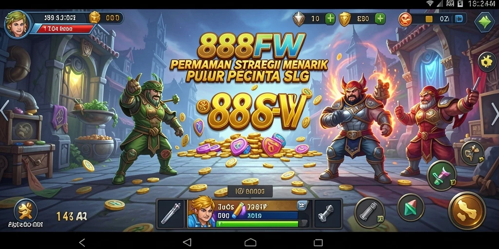 Screenshot gameplay dari 888FW menunjukkan pertempuran strategis yang seru.