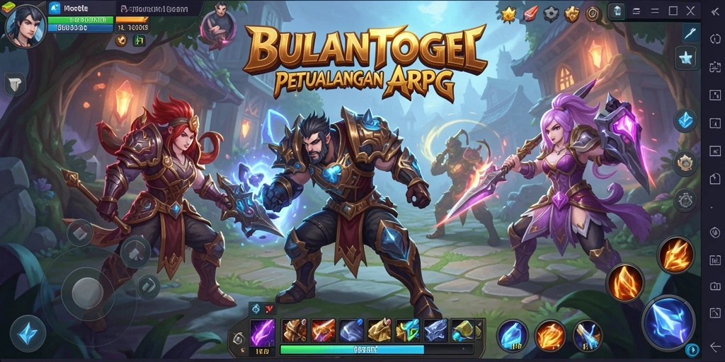 Tangkapan layar menampilkan aksi mendebarkan dalam BULANTOGEL.