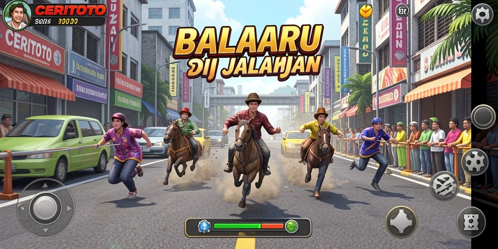 Gameplay Racing seru di CERITOTO dengan mobil menarik.