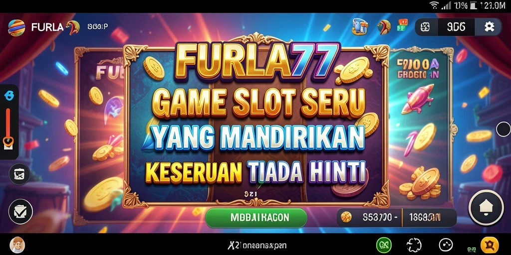 Tampilan gameplay menarik dari slot FURLA77 dengan simbol dan fitur bonus.