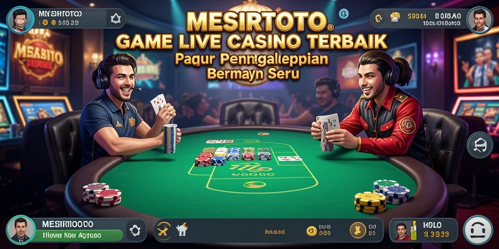 Tampilan gameplay menarik di MESIRTOTO dengan dealer langsung.