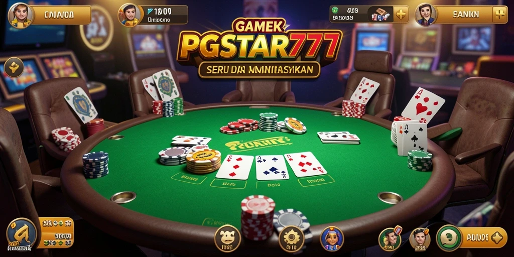 Screenshot PGSTAR777 menampilkan gameplay poker yang seru dan interaktif.